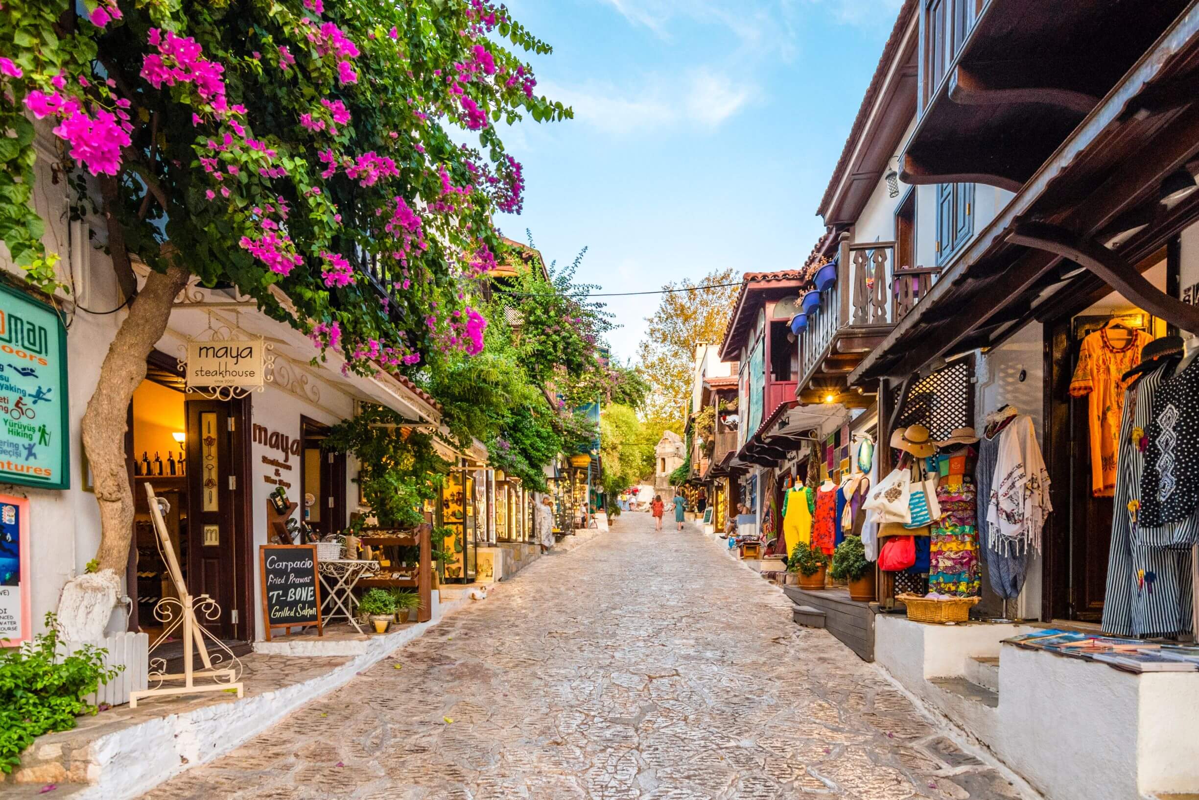 street of kas in turkey