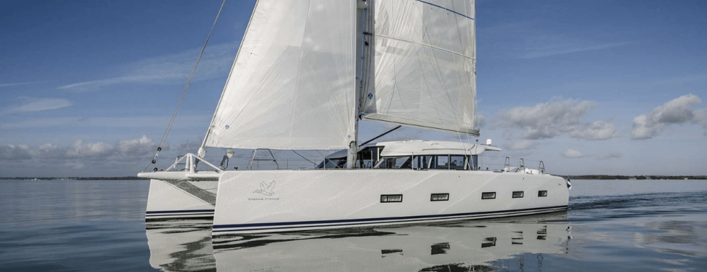 Beautiful White Spacious Catamaran Cygnus Cygnus